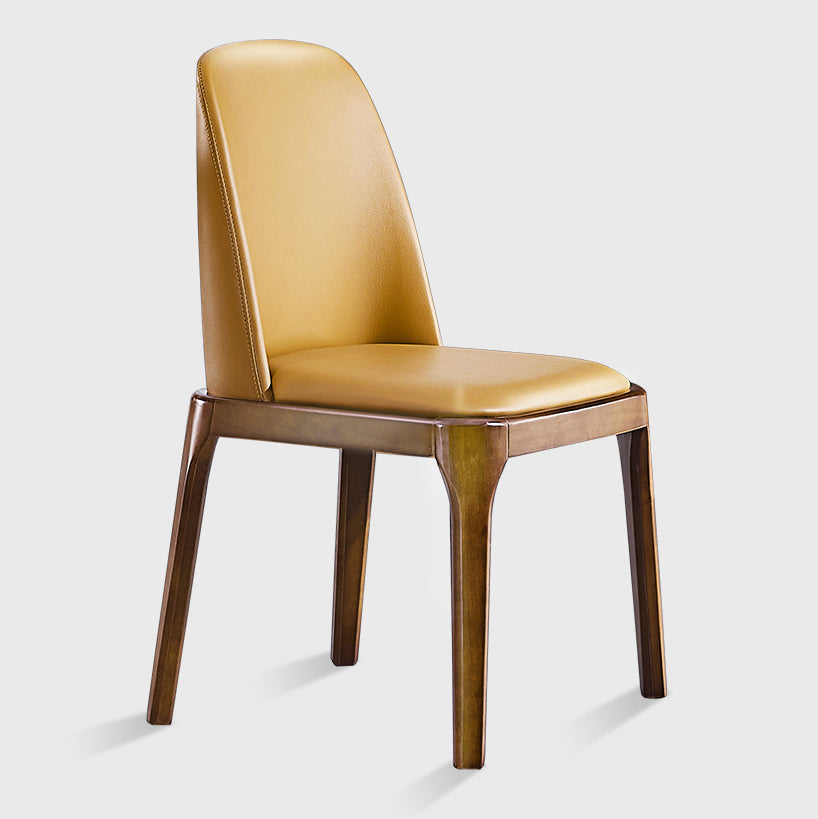 Chaises de salle à manger en bois de style scandinave, chaise sans bras à dossier solide pour salle à manger