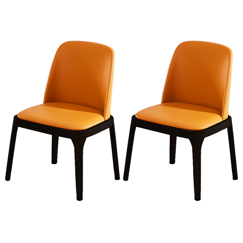 Chaises de salle à manger en bois de style scandinave, chaise sans bras à dossier solide pour salle à manger