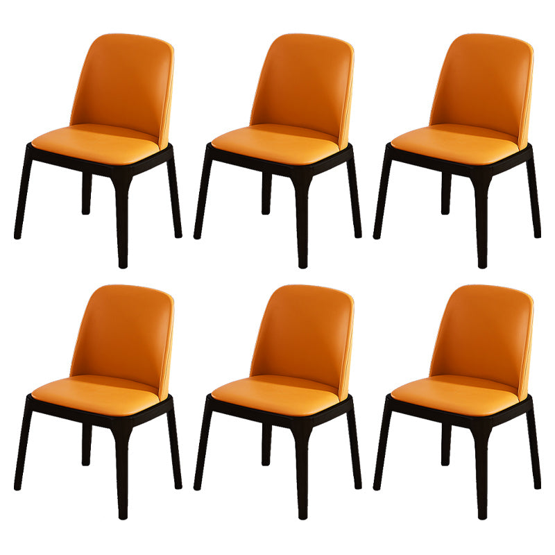 Chaises de salle à manger en bois de style scandinave, chaise sans bras à dossier solide pour salle à manger