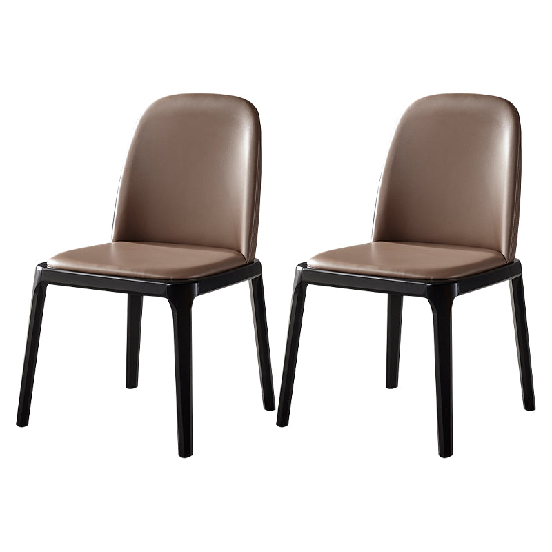 Chaises de salle à manger en bois de style scandinave, chaise sans bras à dossier solide pour salle à manger