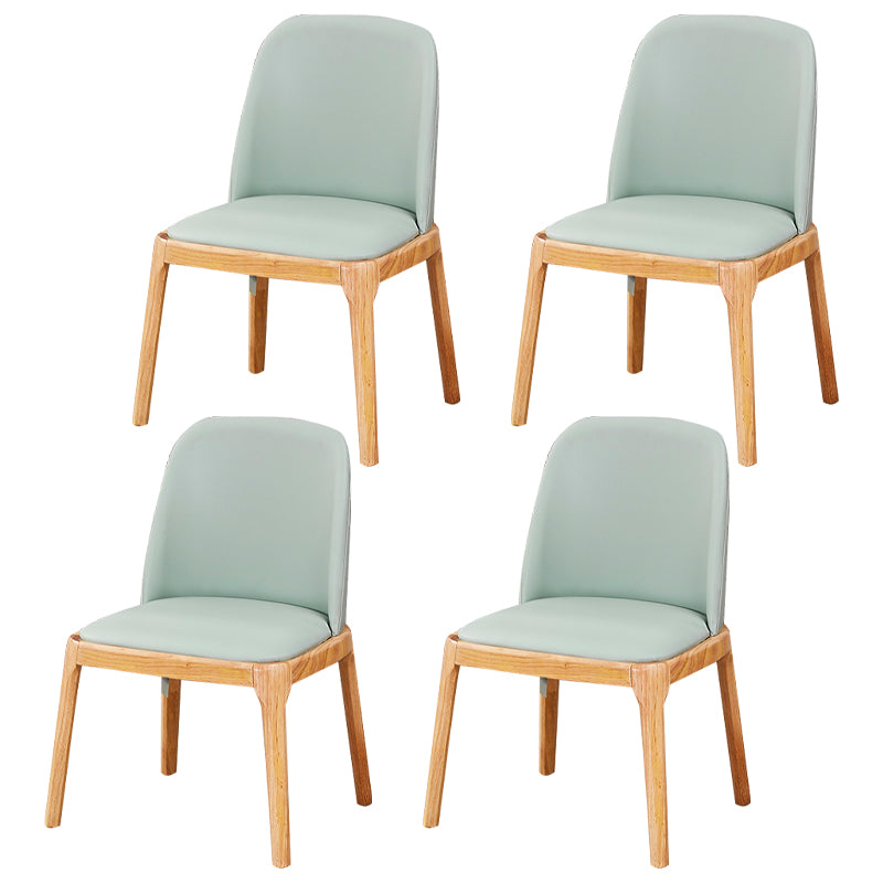 Chaises de salle à manger en bois de style scandinave, chaise sans bras à dossier solide pour salle à manger