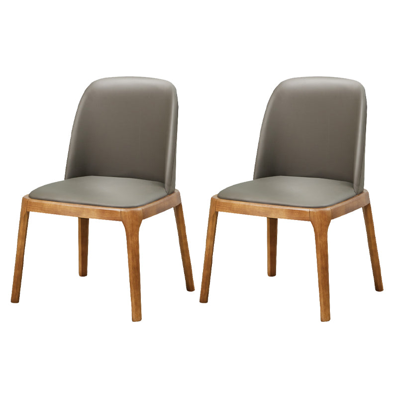 Chaises de salle à manger en bois de style scandinave, chaise sans bras à dossier solide pour salle à manger