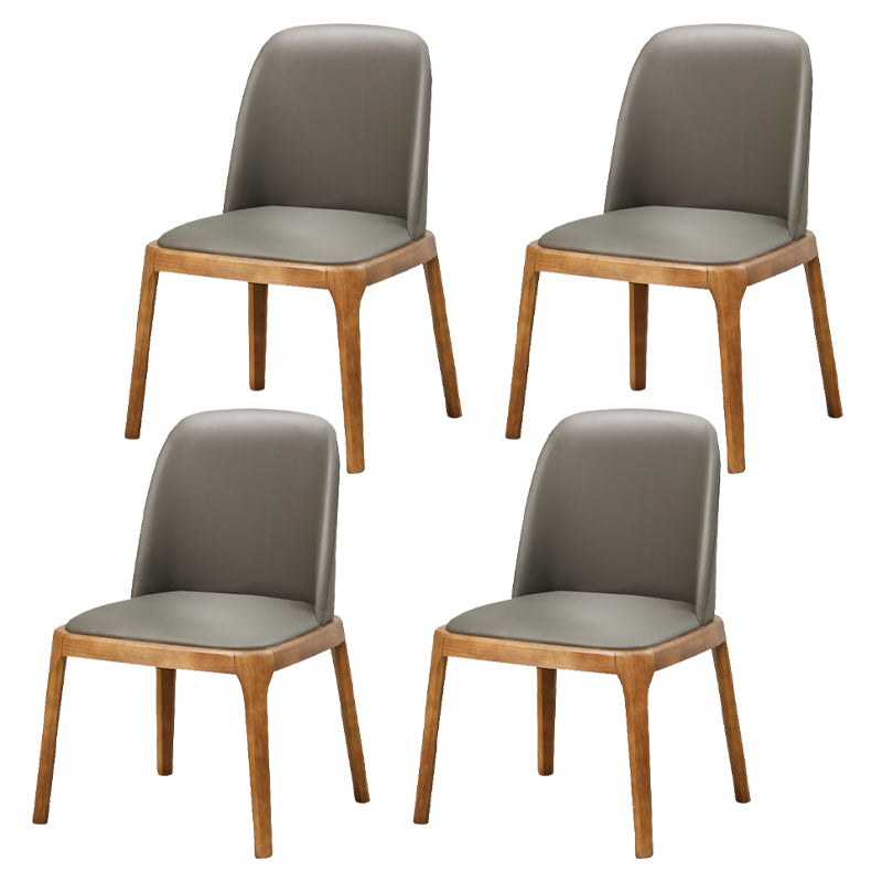 Chaises de salle à manger en bois de style scandinave, chaise sans bras à dossier solide pour salle à manger