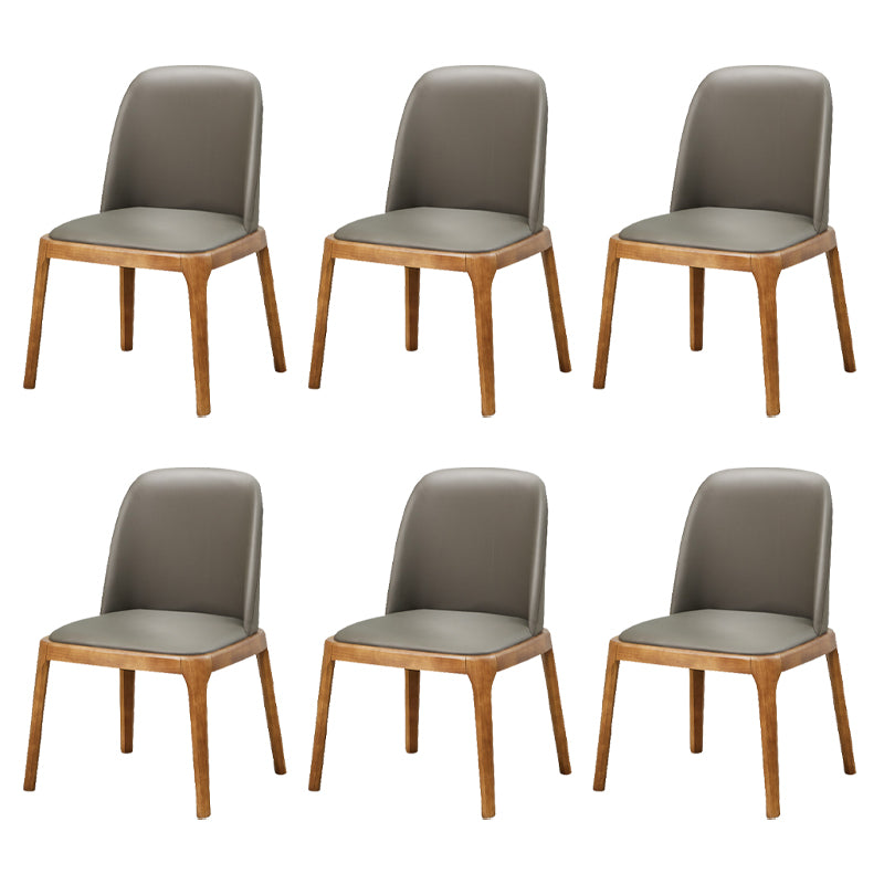 Chaises de salle à manger en bois de style scandinave, chaise sans bras à dossier solide pour salle à manger