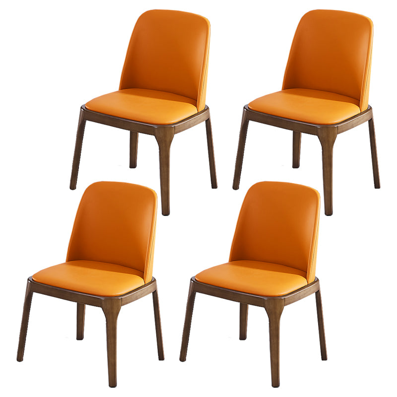 Chaises de salle à manger en bois de style scandinave, chaise sans bras à dossier solide pour salle à manger