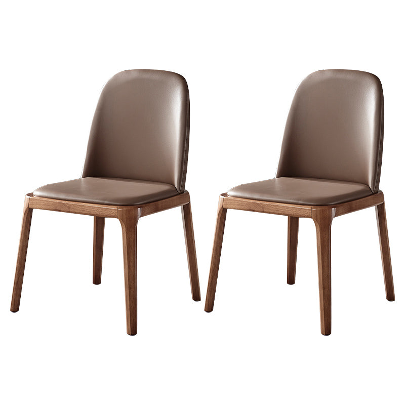 Chaises de salle à manger en bois de style scandinave, chaise sans bras à dossier solide pour salle à manger