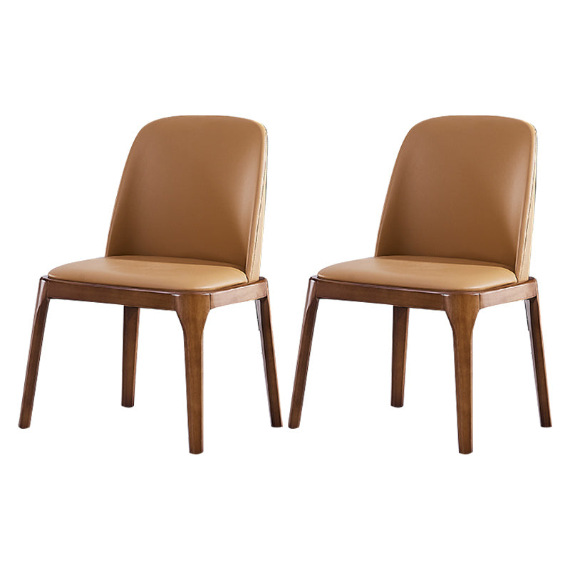 Chaises de salle à manger en bois de style scandinave, chaise sans bras à dossier solide pour salle à manger