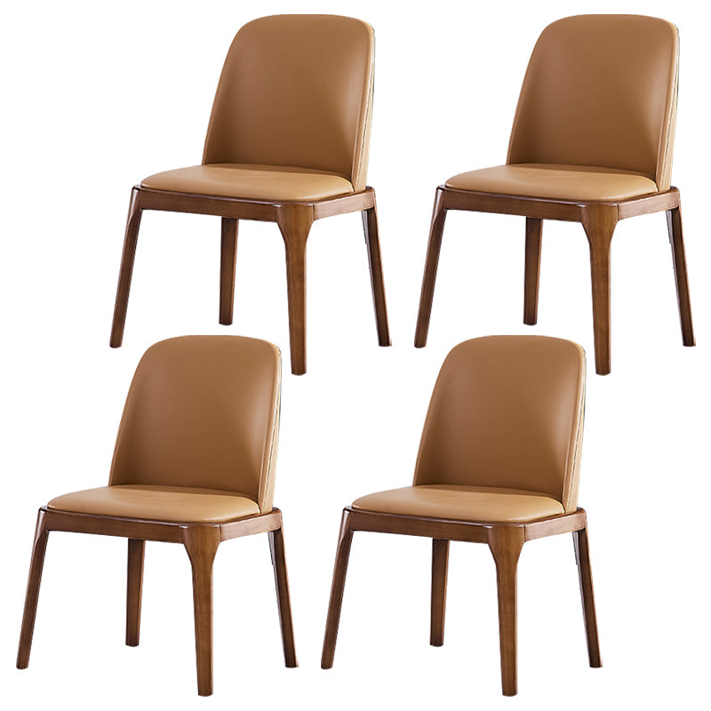 Chaises de salle à manger en bois de style scandinave, chaise sans bras à dossier solide pour salle à manger