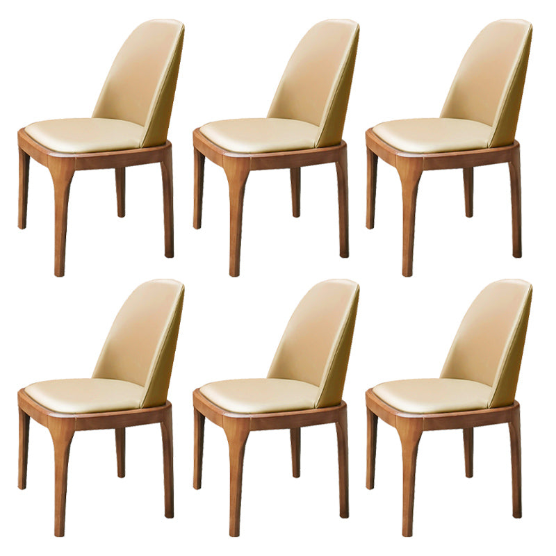 Chaises de salle à manger en bois de style scandinave, chaise sans bras à dossier solide pour salle à manger