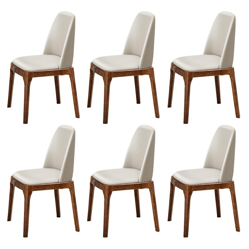Chaises de salle à manger en bois de style scandinave, chaise sans bras à dossier solide pour salle à manger