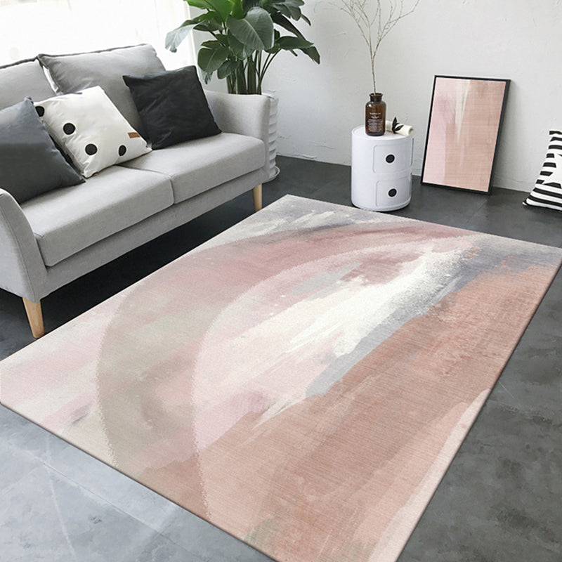 Stylish Modern Area Carpet Abstract Pattern Polyester Area Rug Stain Resistant Rug for Home Decor