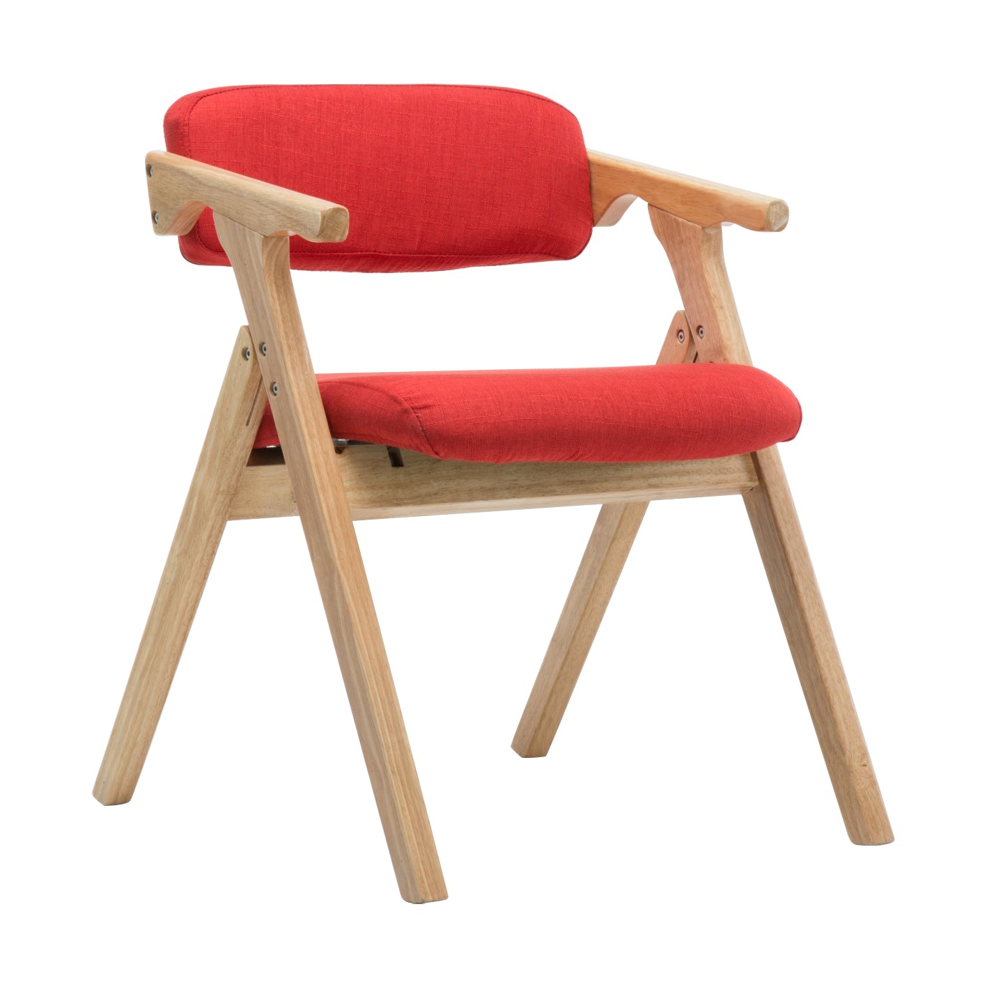 Country Style Dining Arm Chairs Open Back Foldable Upholstered Armchair