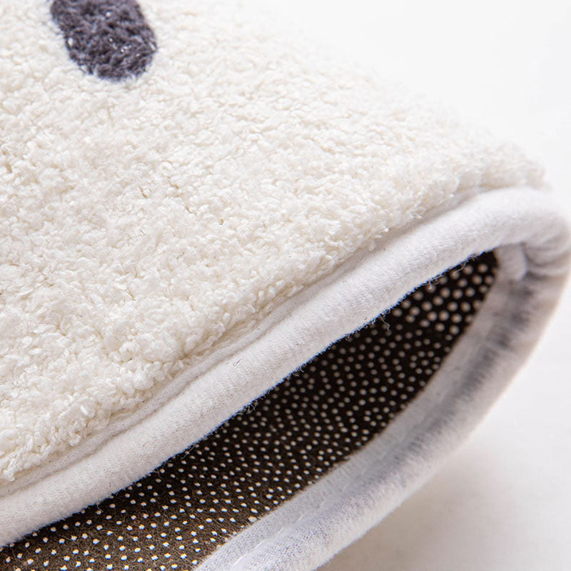 Black Modern Carpet Polyester Graphic Carpet Stain Resistant Carpet for Living Room