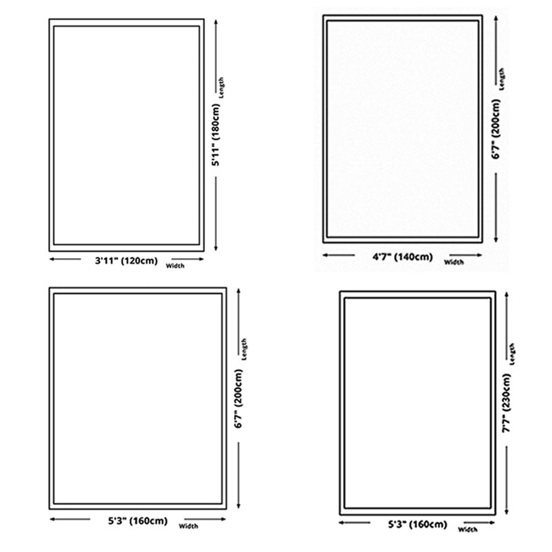 Grey Modern Rug Polyester Graphic Rug Non-Slip Backing Rug for Living Room