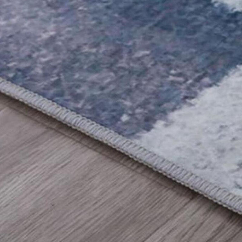 Grey Modern Carpet Polyester Striped Carpet Non-Slip Backing Carpet for Living Room