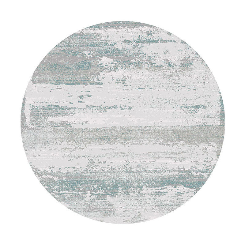 Grey Tie-Dye Print Area Carpet Modern Polyester Area Rug Easy Care Washable Rug for Home Decor