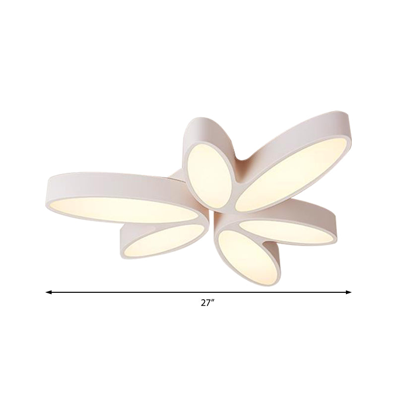 27"/33.5" Floral Flush Mount Contemporary Acrylic 6 Light Flush Light in Warm/White for Hallway