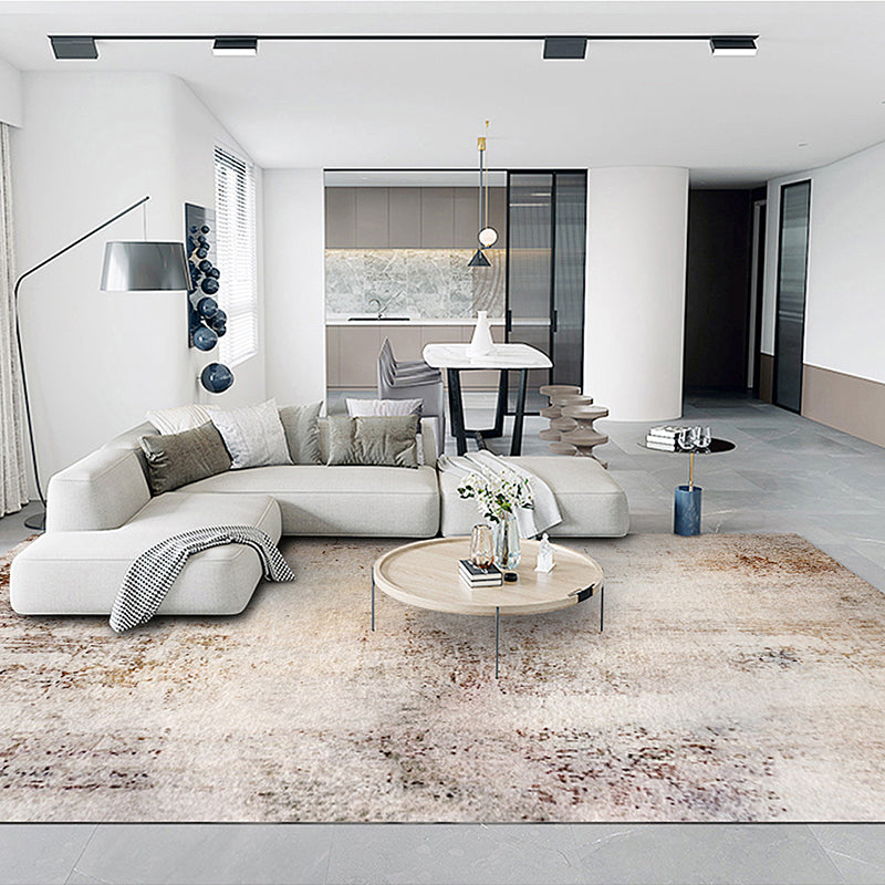 Fancy Modern Arae Carpet Tie-Dye Pattern Polyester Area Rug Stain Resistant Rug for Living Room