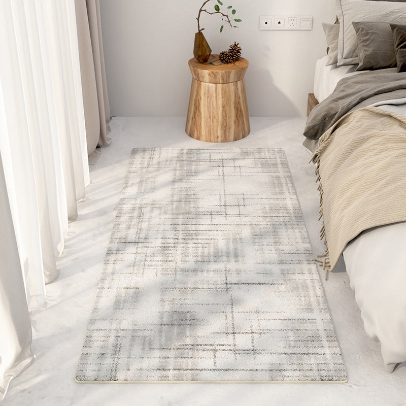Tapis moderne Beige en Polyester, bloc de couleur, avec support antidérapant, pour la décoration de la maison