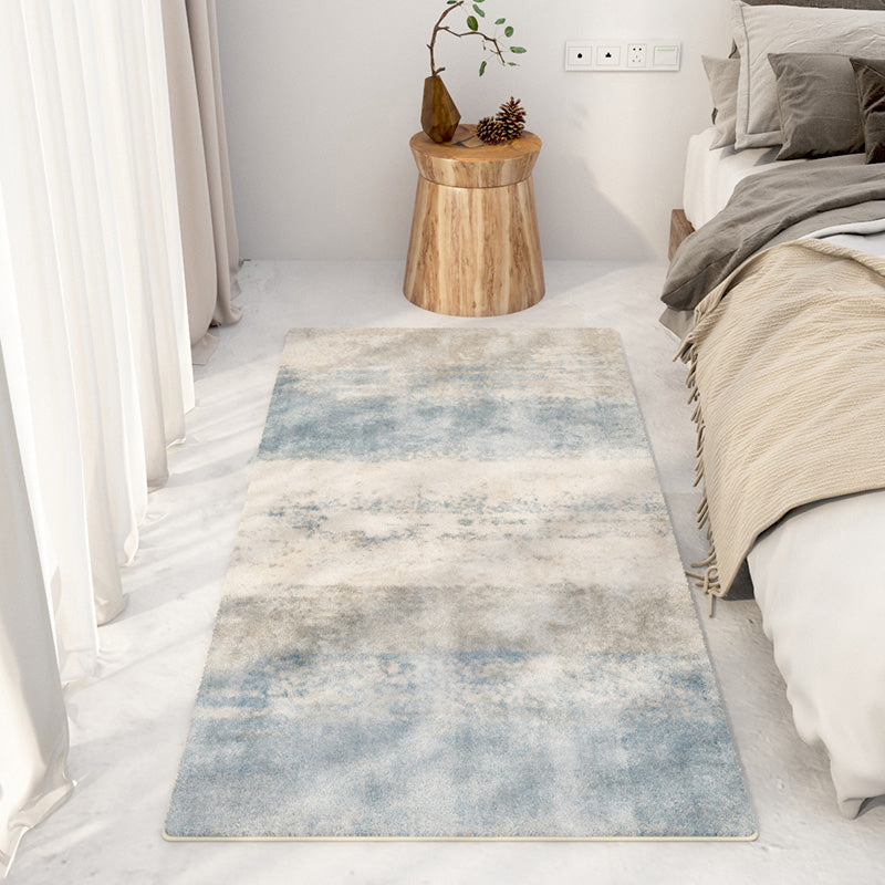 Light Grey Modern Carpet Polyester Color Block Carpt Non-Slip Backing Carpet for Living Room