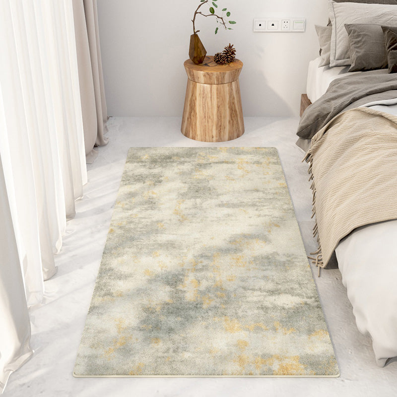 Grey Modern Carpet Polyester Graphic Carpet Non-Slip Backing Carpet for Living Room