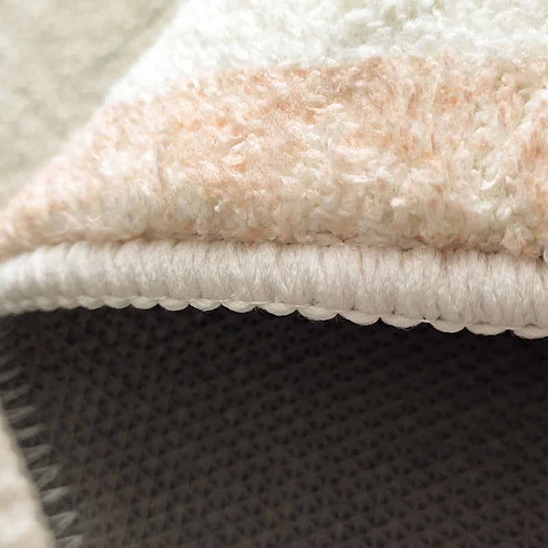 Light Pink Casual Rug Polyester Color Block Rug Washable Indoor Rug for Living Room