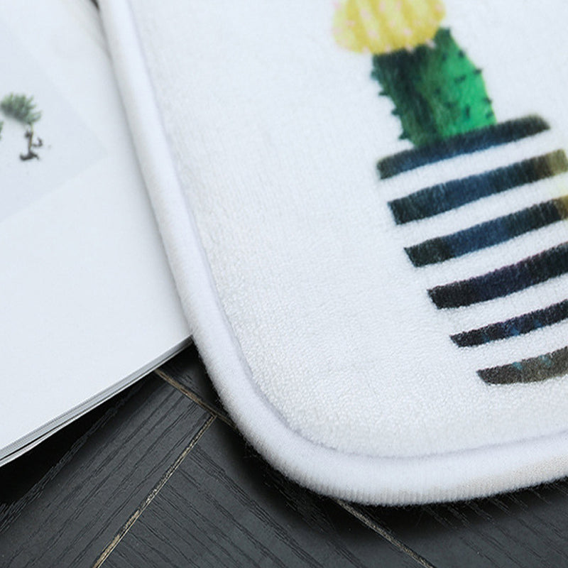 Contemporary Christmas Print Rug Polyester Carpet Non-Slip Backing Indoor Rug for Living Room