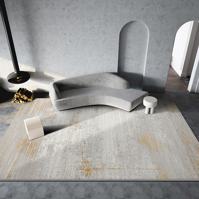 Chic Modern Area Carpet Tie-Dye Pattern Polyester Area Rug Stain Resistant Rug for Living Room