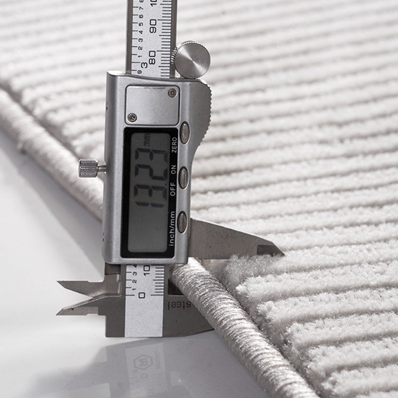 Grey Living Room Area Carpet Pure Color Polyester Area Rug Easy Care Washable Rug