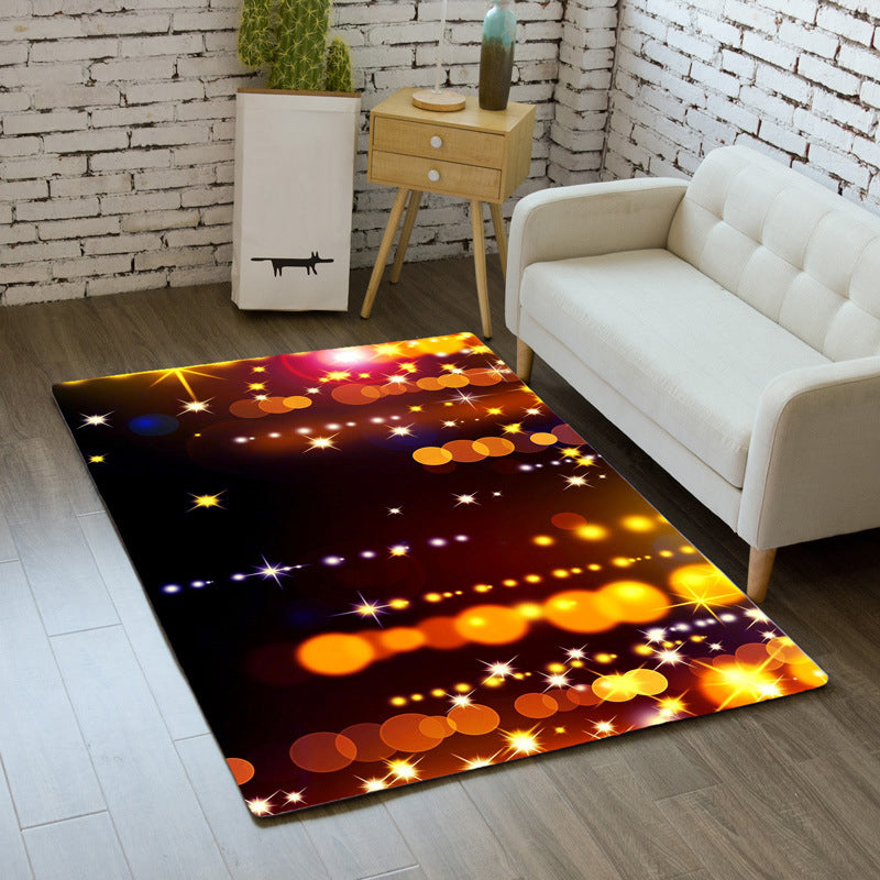 Green Modern Carpet Polyester Christmas Decoration Carpet Washable Carpet for Home Decor