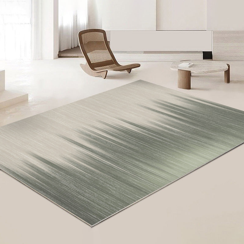 Green Modern Area Rug Ombre Pattern Polyester Area Carpet Stain Resistant Rug for Home Decor