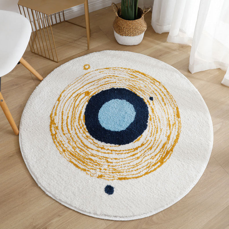 Bruin kleurbloktapijt Polyester modern tapijt Wasbaar tapijt voor woondecoratie