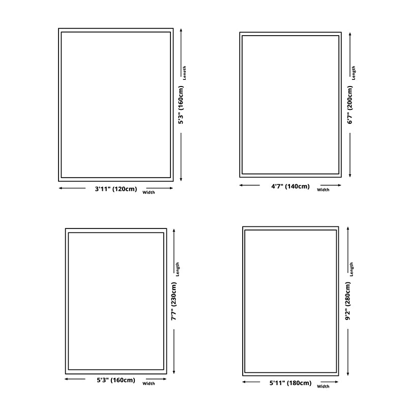 Simplicity Patchwork Rug Polyester Indoor Carpet Non-Slip Backing Area Rug for Home Decoration