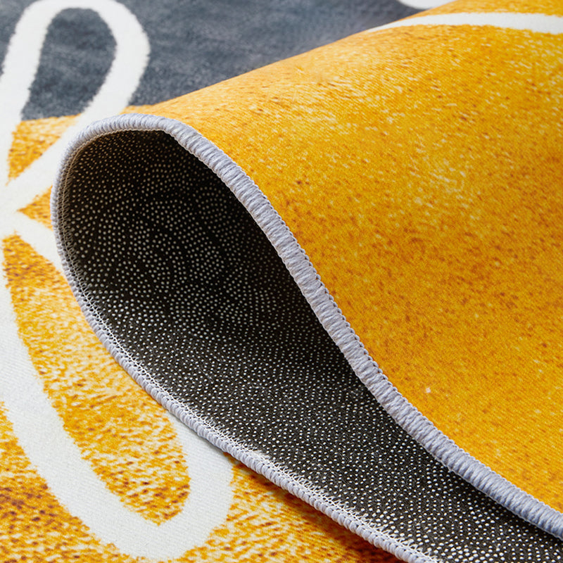 Luxury Houndstooth Print Carpet Polyester Rug Non-Slip Backing Area Carpet for Living Room