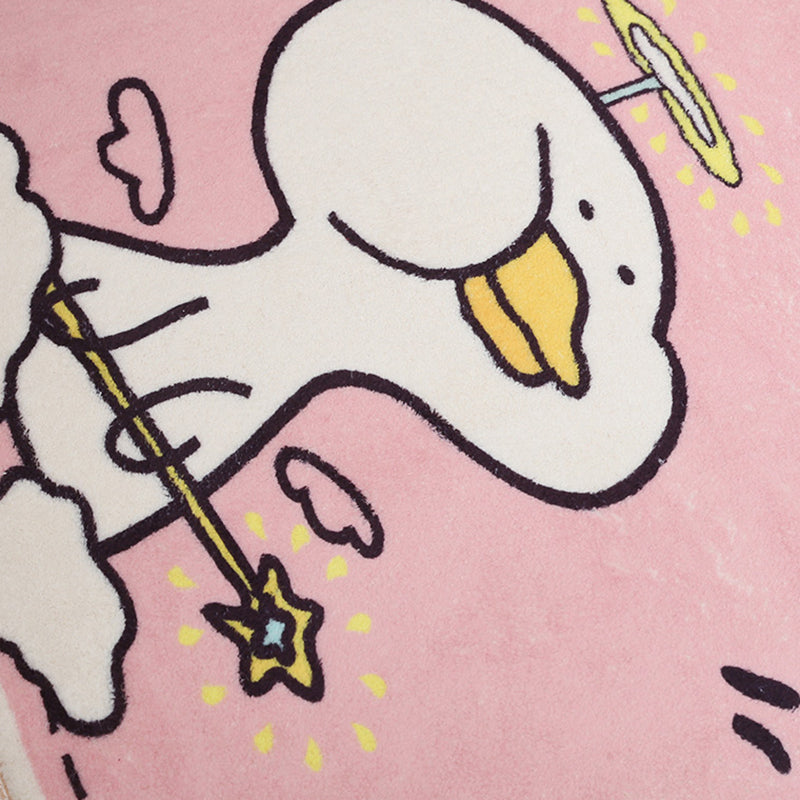 Contemporary Flamingos Print Carpet Polyester Area Rug Non-Slip Backing Indoor Carpet for Bedroom