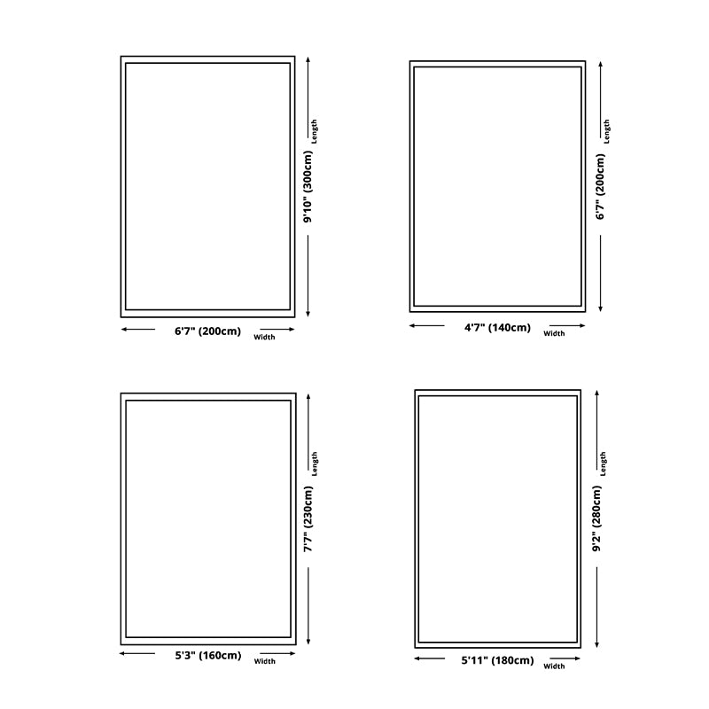 Black Modern Carpet Polyester Striped Carpet Non-Slip Backing Carpet for Home Decor