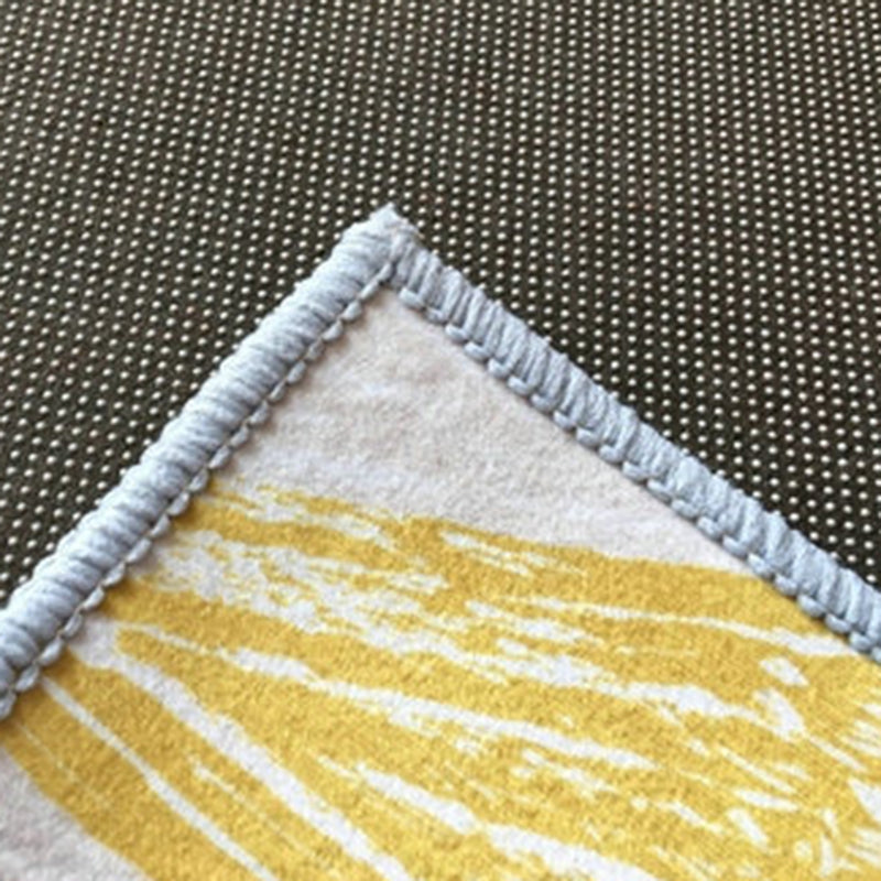 Fancy Nordic Area Rug Washable Indoor Rug Polyester Non-Slip Area Carpet for Living Room