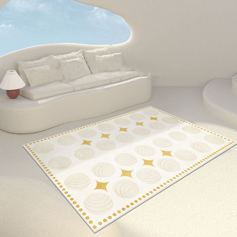 Stylish Modern Area Rug Geometric Pattern Polyester Area Carpet Easy Care Rug for Home Decor