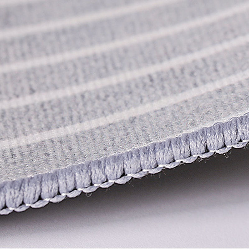 Black Modern Area Carpet Abstract Pattern Polyester Area Rug Non-Slip Backing Rug for Home Decor