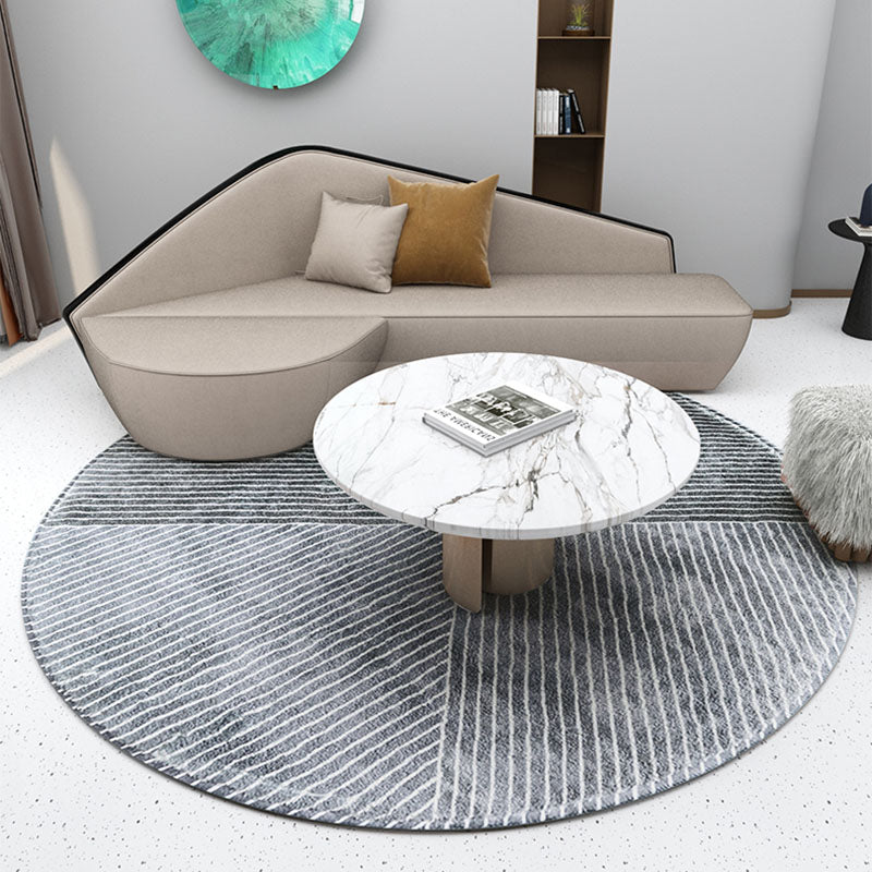 Stylish Modern Area Carpet Color-Blocked Polyester Area Rug Anti-Slip Washable Rug for Living Room