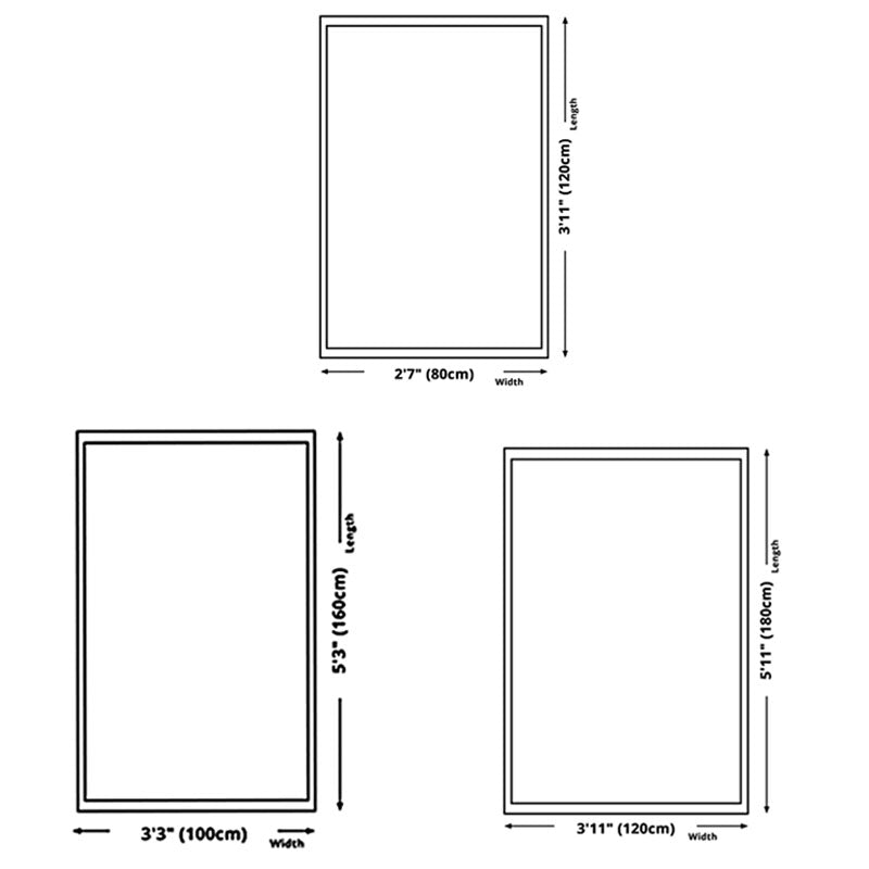 Atrovirens Modern Carpet Polyester Striped Carpet Non-Slip Backing Carpet for Living Room