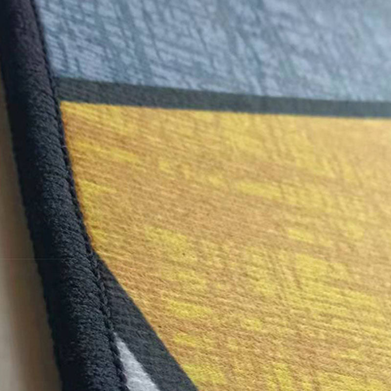 Luxury Indoor Rug Contrast Panel Carpet Easy Care Polyester Anti-Slip Carpet for Home Decor