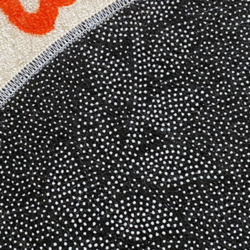 Modern Area Rug Leisure Carpet Polyester Washable Living Room Rug with Non-Slip Backing