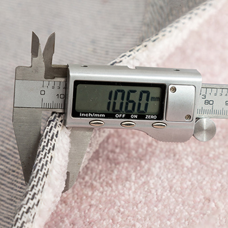 Modern Color Block Area Rug Polyester Pink Area Carpet Easy Care Washable Rug for Home Decor