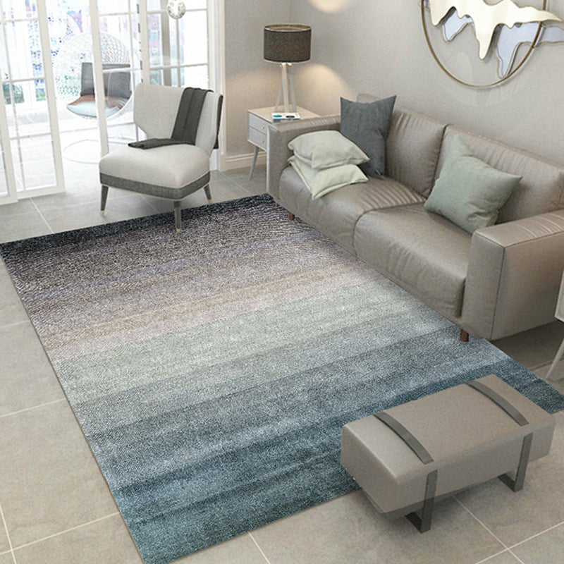 Brown Simple Rug Polyester Gradient Ramp Rug Washable Rug for Living Room