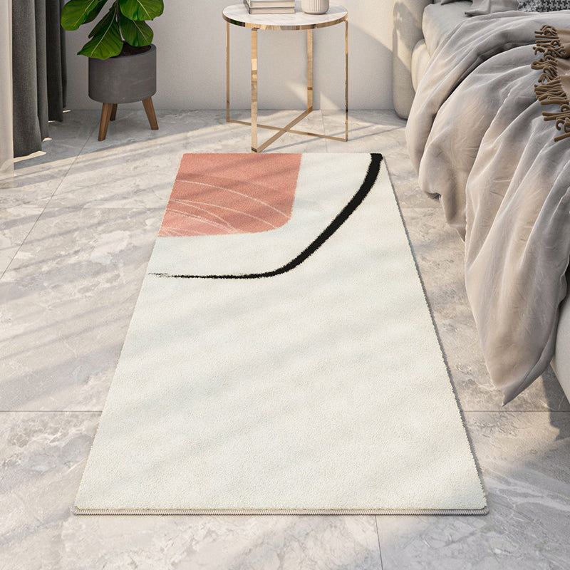 Light Green Modern Carpet Polyester Color Block Carpet Washable Carpet for Living Room