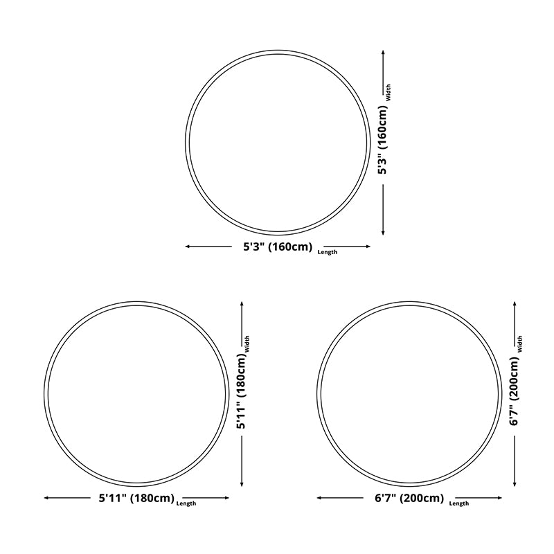 Round Area Rug Carpet Leisure Striped Pattern Carpet Polyester Non-Slip Carpet for Home Decor