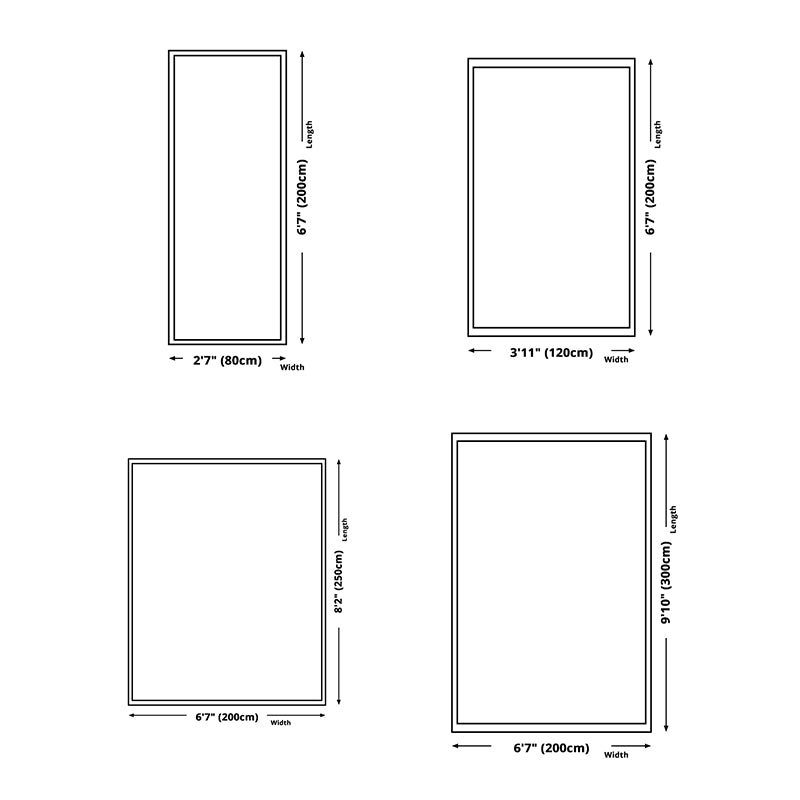 Black Modern Carpet Polyester Circle Carpet Non-Slip Backing Carpet for Living Room