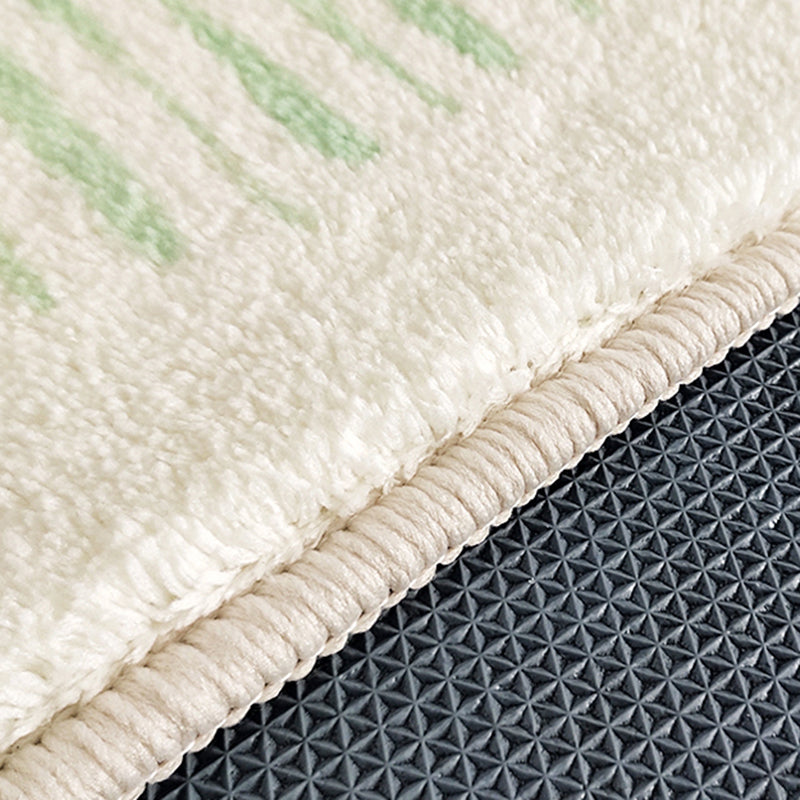 Black Modern Carpet Polyester Circle Carpet Non-Slip Backing Carpet for Living Room