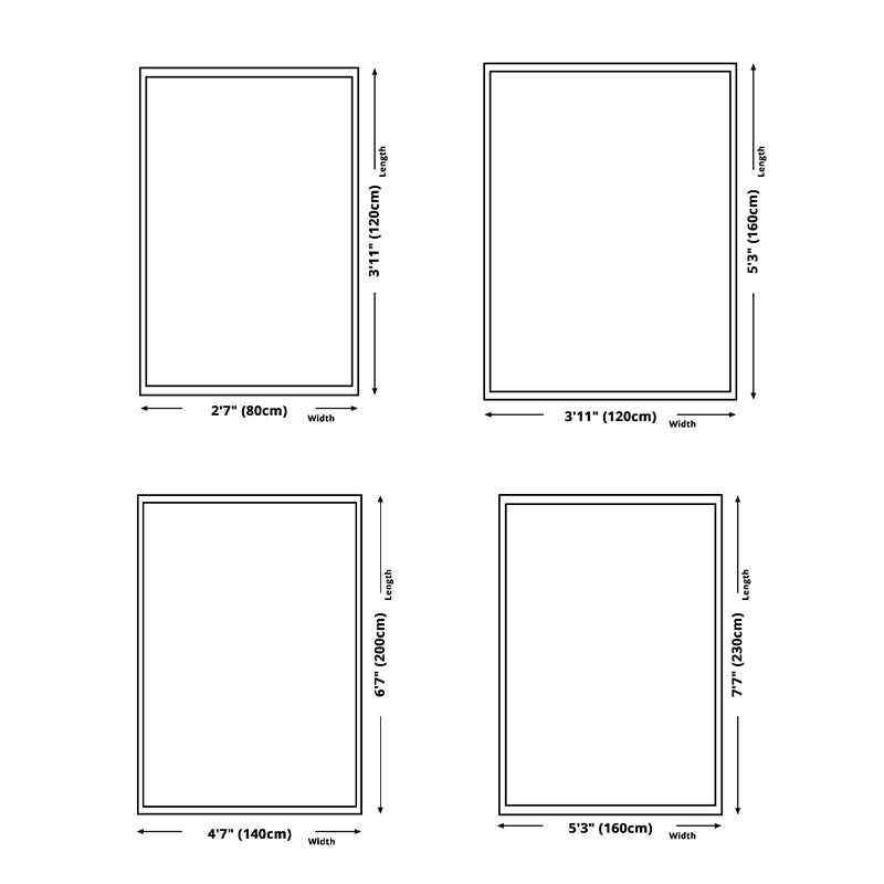 Contemporary Area Carpet Abstract Pattern Rug Polyester Non-Slip Carpet for Home Decor